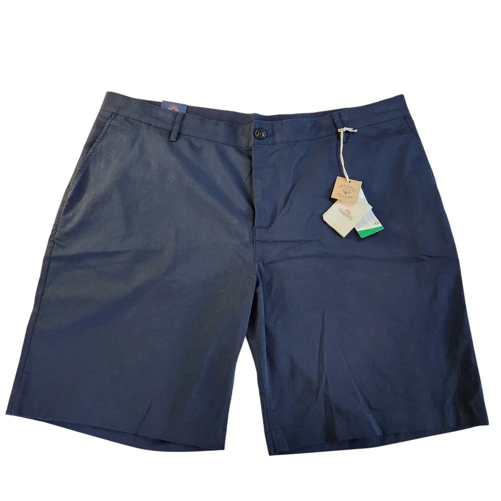 FAHERTY Coolmax All Day Shorts‎ Mens 40 Navy Blue 9 Inch Golf Beach NEW